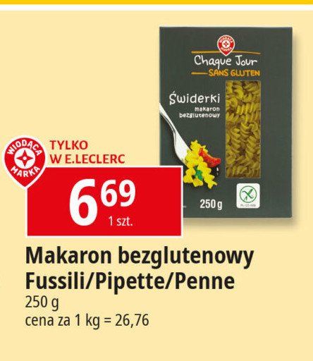 Makaron bezglutenowy kolanka Wiodąca marka chaque jour promocja