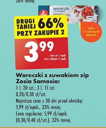 Woreczki z zamkiem 1 l Zosia samosia promocja