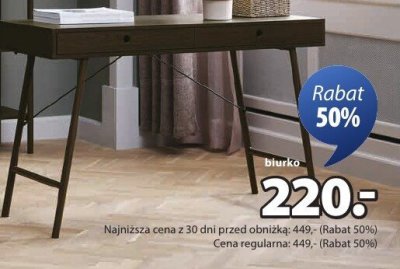 Biurko LINDVED promocja w Jysk