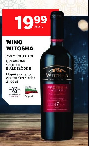 Wino słodkie WITOSHA promocja w Stokrotka