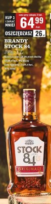 Brandy Stock 84 promocja w Biedronka