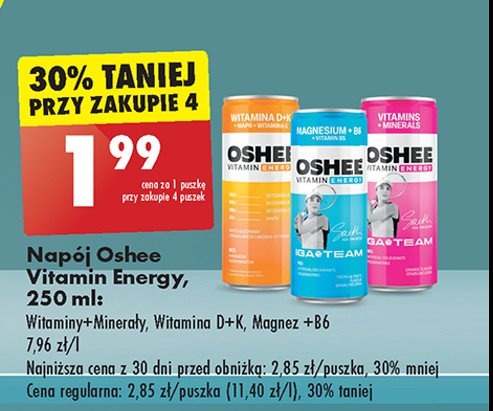 Napój energetyczny witamina c Oshee vitamin shot promocja