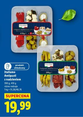 Antipasti z nadzieniem, różne rodzaje promocja w Lidl