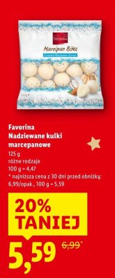 Kulki marcepanowe Favorina Nadziewane kulki marcepanowe promocja w Lidl