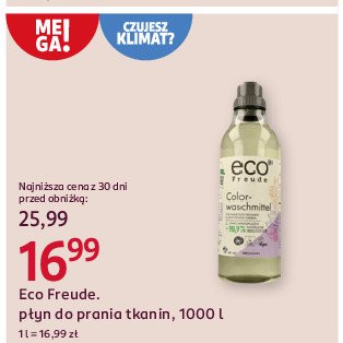 Płyn do prania tkanin kolorowych ECO FREUDE promocja w Rossmann