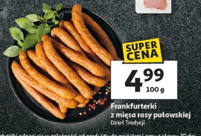 Frankfurterki z mięsa rasy puławskiej Dział Tradycji promocja w Auchan