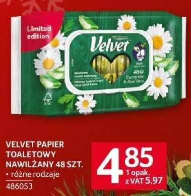 Papier toaletowy Velvet nawilżany 48 szt. promocja w Selgros