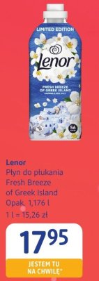 Płyn do płukania Fresh Breeze of Greek Island Lenor promocja w Drogerie DM