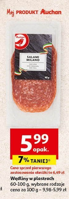 Salami milano Auchan promocja w Auchan