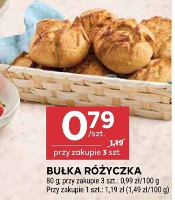 Bułka różyczka promocja w Stokrotka