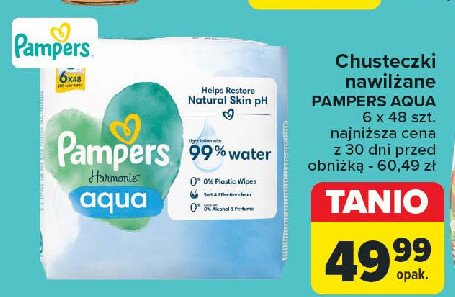 Chusteczki nawilżane Pampers aqua pure promocja