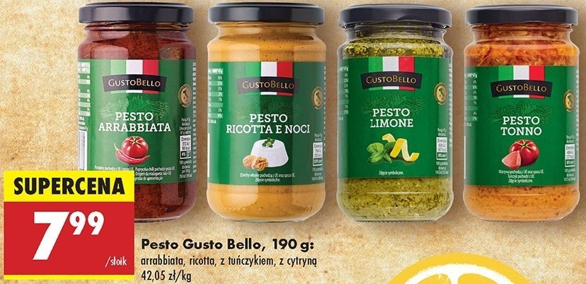 Pesto z cytryną Gustobello promocja