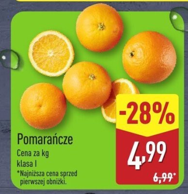 Pomarańcze klasa I promocja w Aldi