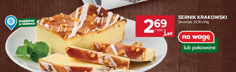 Sernik krakowski GMURCZYK promocja w Stokrotka