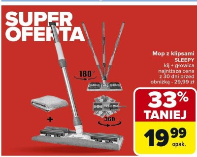 Mop z klipsami SLEEPY promocja w Carrefour