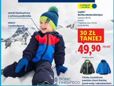 Kurtka zimowa dziecięca Lupilu promocja