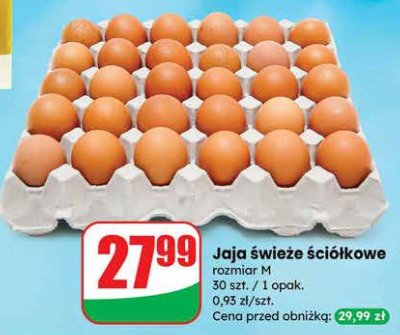 Jaja świeże ściółkowe promocja w Dino