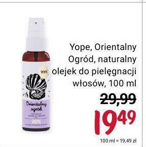 Olejek do w艂os贸w orientalny ogr贸d Yope promocja