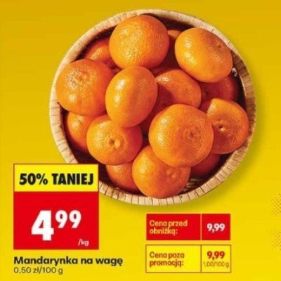 Mandarynka na wagę promocja w Biedronka