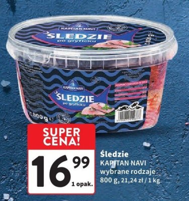 Śledzie KAPITAN NAVI wybrane rodzaje promocja w Intermarche