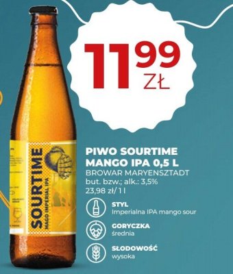 Piwo Sourtime Mango IPA 0,5 l Browar Maryensztadt promocja w Duży Ben