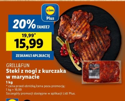 Steki z nogi kurczaka w marynacie Grill and fun promocja