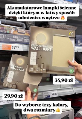 Lampa akumulatorowa ścienna LED 18 cm promocja w Action