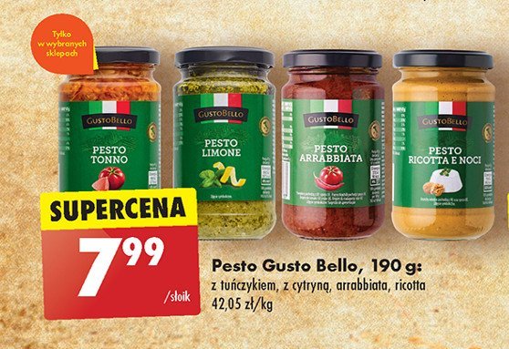 Pesto z tuńczykiem Gustobello promocja w Biedronka