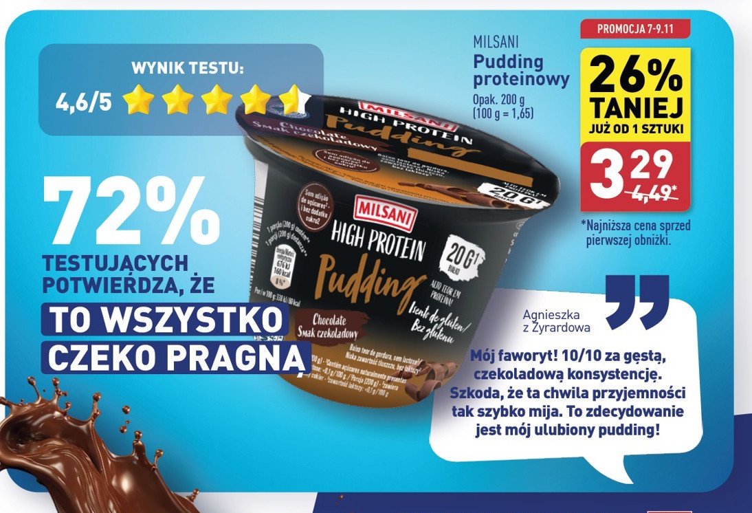 Pudding wysokobiałkowy czekoladowy promocja