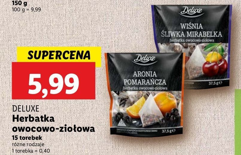 Herbata aronia - pomarańcza Deluxe promocja