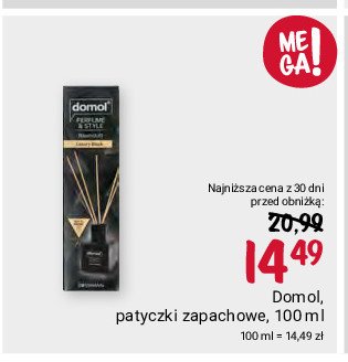 Patyczki zapachowe luxury black Domol perfume & style promocja