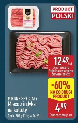 Mięso mielone Mięso z indyka na kotlety promocja w Aldi