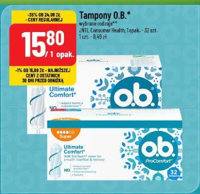 Tampony O.B. promocja w POLOmarket