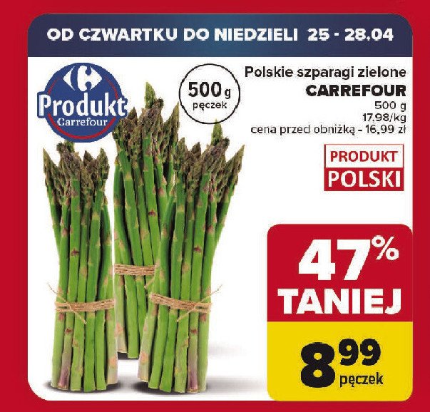 Szparagi zielone Carrefour promocja