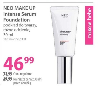 Podkład do twarzy NEO MAKE UP Intense Serum Foundation podkład do twarzy, różne odcienie promocja w Hebe
