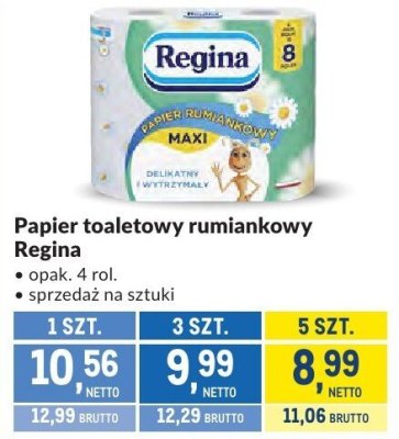 Papier toaletowy rumiankowy Regina promocja w Makro