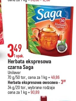 Herbata Saga promocja
