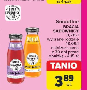 Napój smoothie jabłko-jagoda-jeżyna Bracia sadownicy promocja