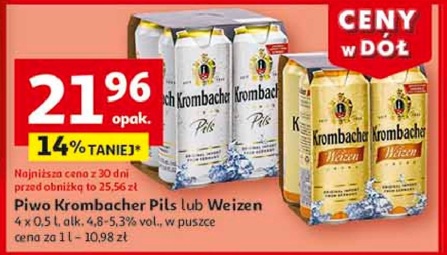 Piwo Krombacher pils promocja w Auchan