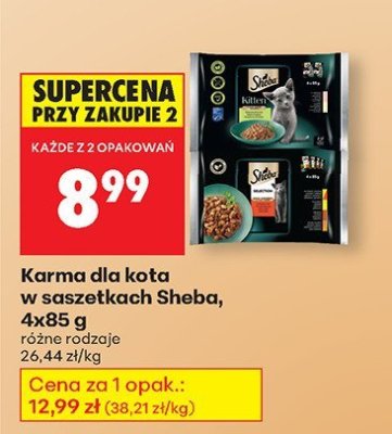 Karma dla kota w saszetkach Sheba, 4x85 g promocja w Biedronka