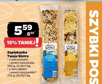 Zapiekanka z pieczarkami i serem mozzarella promocja w Netto