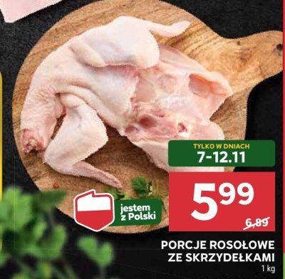 Porcje rosołowe ze skrzydełkami promocja w Stokrotka