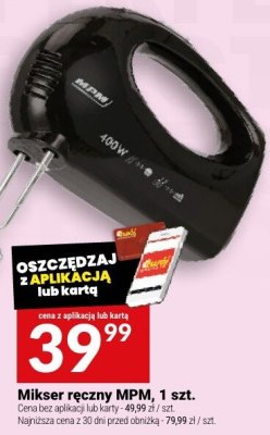 Mikser ręczny MPM 1 szt. promocja w Twój Market