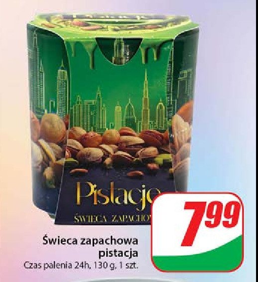 Świeca zapachowa pistacja promocja w Dino