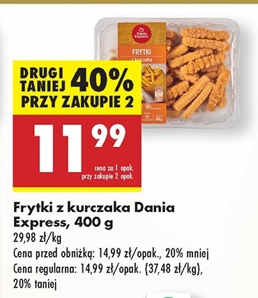 Frytki z kurczaka Danie express promocja w Biedronka