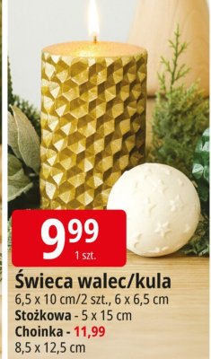 Świeca walec/kula Bolsius promocja w Leclerc