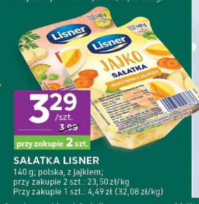Sałatka Lisner polska, z jajkiem promocja w Stokrotka