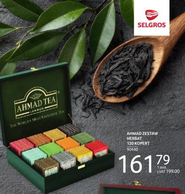 Herbata AHMAD ZESTAW HERBAT 120 KOPERT promocja w Selgros