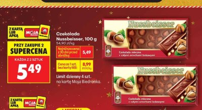 Czekolada Nussbeisser 100g promocja w Biedronka