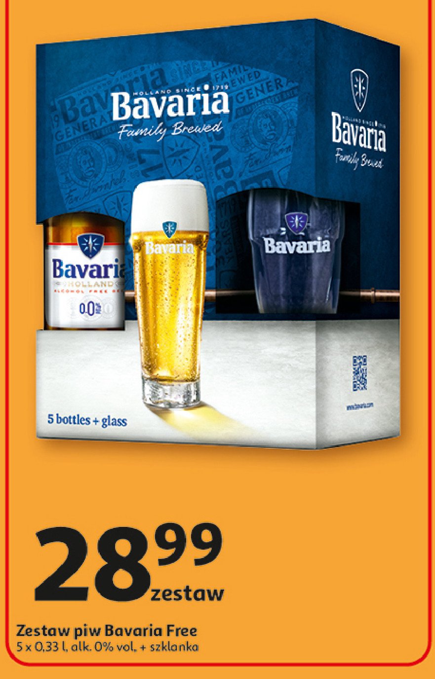 Piwo + szklanka Bavaria 0.0% promocja